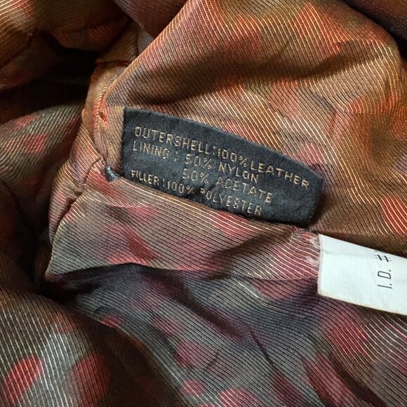 G-III Floral Leather Jacket, Vintage, Size Small - Picture 6 of 6